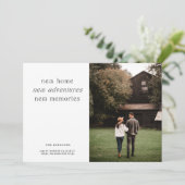 新しいホームパーソナライズされた写真の移動 案内状 (スタンド正面)