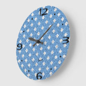 新しいホームパーフェクトバスルーム壁時計ブルーアイス ラージ壁時計 (傾斜)