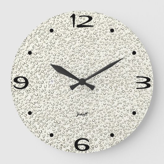 新しいホームパーフェクトバスルーム壁時計LTブラウン ラージ壁時計 (正面)