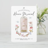 新しいホームピンクウォーターカラードアワイルドフラワーフローラ 案内状 (スタンド正面)