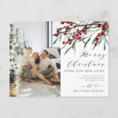 新しいホームフォトからのメリークリスマス移動 案内ポストカード (正面)