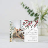 新しいホームフォトからのメリークリスマス移動 案内ポストカード (スタンド正面)