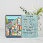 新しいホームフォトに移動引っ越し祝いパーティー招待状 案内状 (スタンド正面)