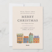 新しいホームフォトカードとスケッチ建物 シーズンカード (裏面)