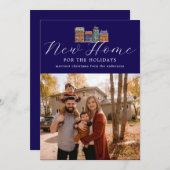 新しいホームフォトカードとスケッチ建物 シーズンカード (正面/裏面)