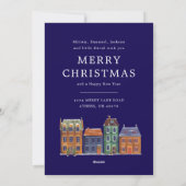 新しいホームフォトカードとスケッチ建物 シーズンカード (裏面)