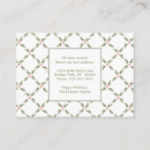 新しいホームフォトクリスマスリースの住所の変更 エンクロージャーカード (裏面)