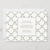 新しいホームフォトクリスマスリースの住所の変更 シーズンカード (裏面)