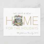 新しいホームフォトクリスマスリースの住所の変更 案内ポストカード (正面)