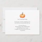 新しいホームフォトサンクスギビングかぼちゃを移動 案内状 (裏面)