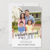 新しいホームフォトブラシスクリプトオーバーレイを移動 案内状 (正面)