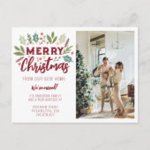 新しいホームフォトムービングからかわいいメリークリスマス 案内ポストカード (正面)