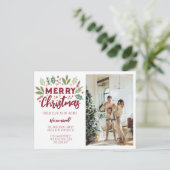 新しいホームフォトムービングからかわいいメリークリスマス 案内ポストカード (スタンド正面)