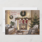 新しいホームフォト初めてのクリスマスアットニューネスト シーズンカード (正面)