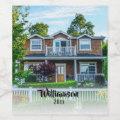 新しいホームフォト年引っ越し祝いパーティークライアントの贈り物 ワインラベル (シングルラベル)