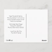 新しいホームフォト引っ越しましたの発表葉書 ポストカード (裏面)