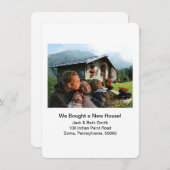 新しいホームフォト引っ越しましたの発表 招待状 (正面/裏面)