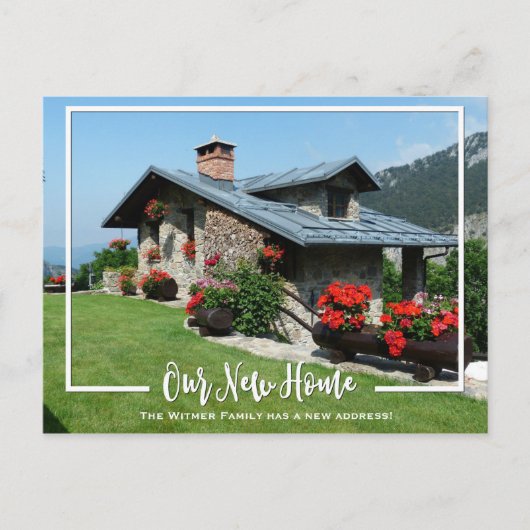 新しいホームフォト引っ越しましたの発表 案内ポストカード (正面)