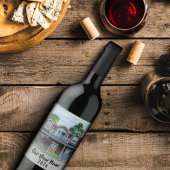 新しいホームフォト手書きスクリプトカスタムモダン ワインラベル