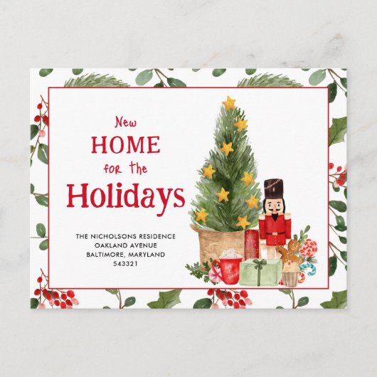新しいホームフォーザホリデーズナツクラッカー 案内ポストカード (正面)