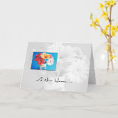 新しいホームフラワー カード (黄色い花)