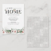 新しいホームフローラのアドレス変更の移動 ノートカード (正面/裏面)