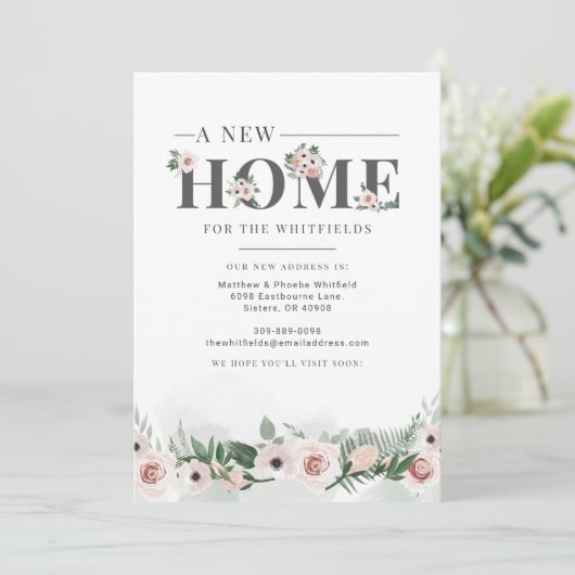 新しいホームフローラのアドレス変更の移動 案内状 (スタンド正面)