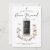 新しいホームブラックウォーターカラードアワイルドフラワーフローラ 案内状 (正面)