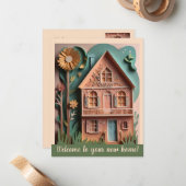 新しいホームペーパーカットスタイルフラットノートカード ノートカード (正面/裏面インサイチュ)