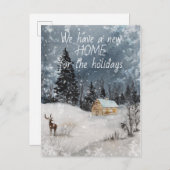新しいホームホリデーズアドレス通知クリスマスを移動 案内ポストカード (正面/裏面)