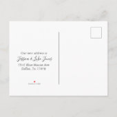 新しいホームホリデーズアドレス通知クリスマスを移動 案内ポストカード (裏面)