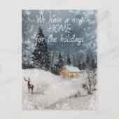 新しいホームホリデーズアドレス通知クリスマスを移動 案内ポストカード (正面)