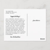 新しいホームホリデー住所の変更のお知らせ ポストカード (裏面)