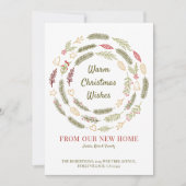 新しいホームホリーとパインからのクリスマスの願い 案内状 (正面)