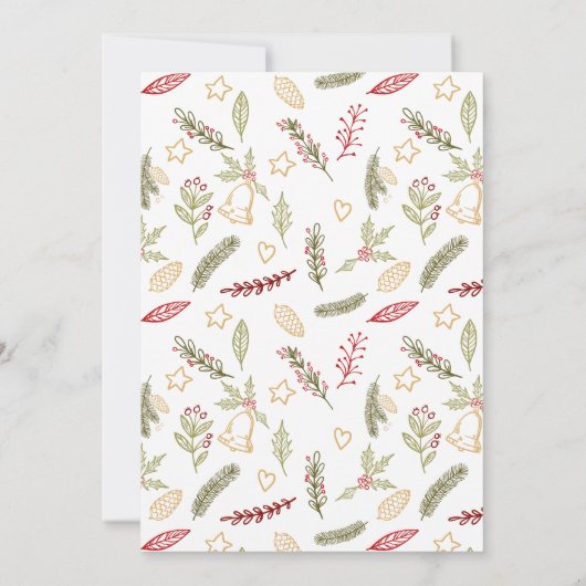 新しいホームホリーとパインからのクリスマスの願い 案内状 (裏面)