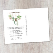 新しいホームボホプラントウォーターカラーファミリームービング 案内ポストカード