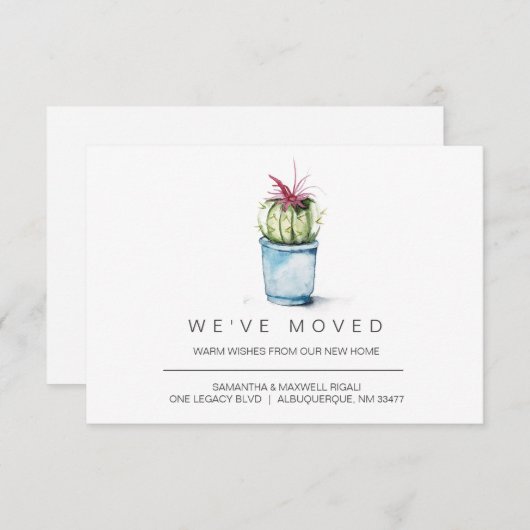 新しいホームムービングアナウンスウォーター色サボテン (正面/裏面)