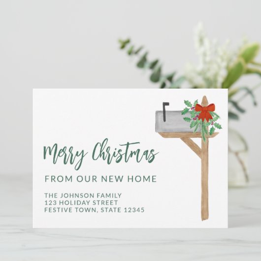 新しいホームメールボックスからのメリークリスマス 案内状 (スタンド正面)