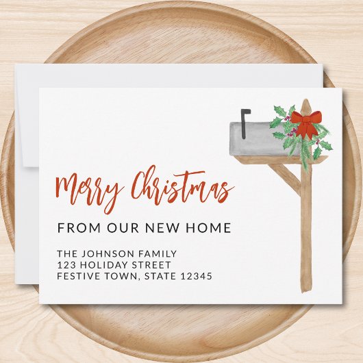 新しいホームメールボックスからのメリークリスマス 案内状