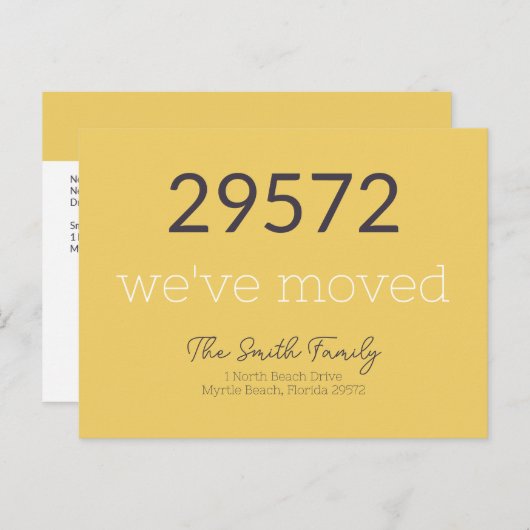 新しいホームモダンアドレスの移動 シーズンポストカード (正面/裏面)