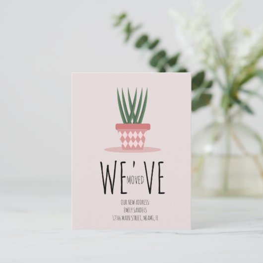 新しいホームモダンアドレスの移動 ポストカード (スタンド正面)