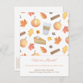 新しいホームモダンウォーターカラー秋事物の移動 案内ポストカード (正面/裏面)