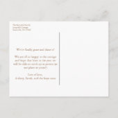 新しいホームモダンウォーターカラー秋事物の移動 案内ポストカード (裏面)