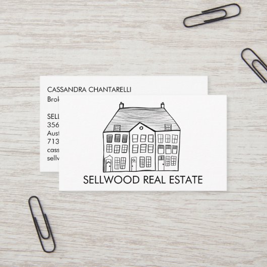 新しいホームモダンエステートブローカー代理人の住宅ローン 名刺 (正面/裏面インサイチュ)