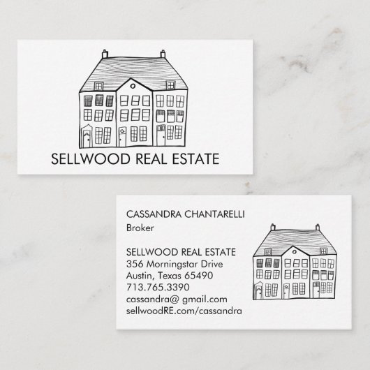 新しいホームモダンエステートブローカー代理人の住宅ローン 名刺 (正面/裏面)