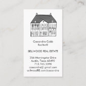 新しいホームモダンエステート実在ブローカーエージェント不動産仲介業者 名刺 (裏面)