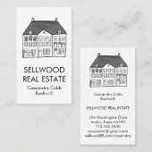 新しいホームモダンエステート実在ブローカーエージェント不動産仲介業者 名刺 (正面/裏面)