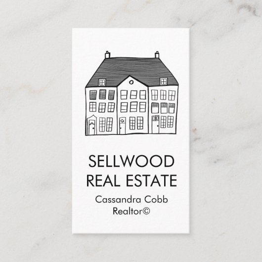 新しいホームモダンエステート実在ブローカーエージェント不動産仲介業者 名刺 (正面)