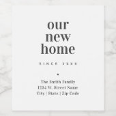 新しいホームモダンミニマリストのアドレスAnnouの変更 ワインラベル (シングルラベル)