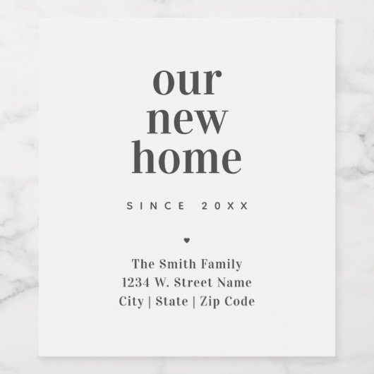 新しいホームモダンミニマリストのアドレスAnnouの変更 ワインラベル (シングルラベル)